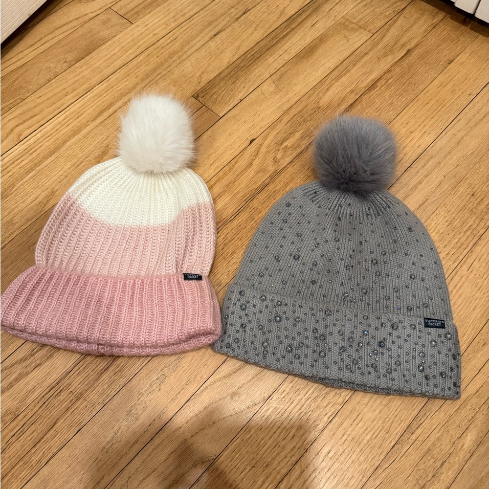 Bundle of‎ VS Pom Pom hats NWOT